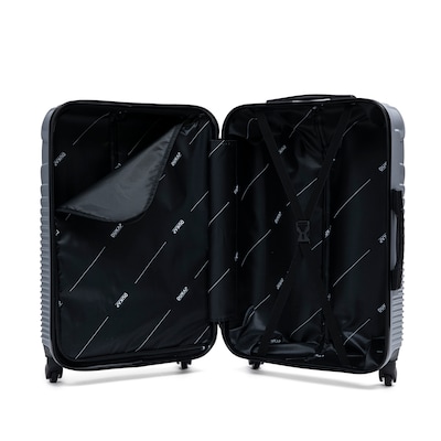 DUKAP Inception 4-Piece Hardside Spinner Carry-On Luggage Set, TSA Checkpoint Friendly (DKINCSMLXL-SIL)
