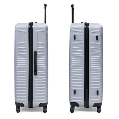 DUKAP Inception 4-Piece Hardside Spinner Carry-On Luggage Set, TSA Checkpoint Friendly (DKINCSMLXL-SIL)