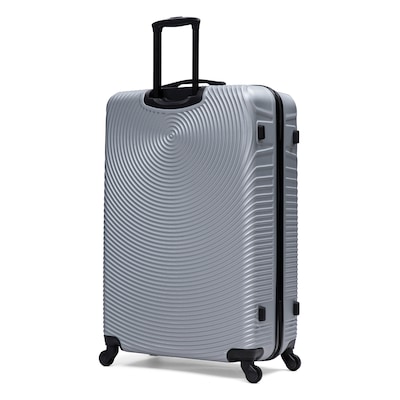 DUKAP Inception 4-Piece Hardside Spinner Carry-On Luggage Set, TSA Checkpoint Friendly (DKINCSMLXL-SIL)