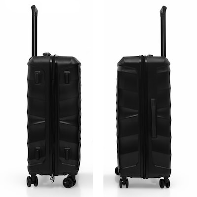 DUKAP RAV 29.52" Hardside Suitcase, 4-Wheeled Spinner, TSA Checkpoint Friendly, Black (DKRAV00L-BLK)