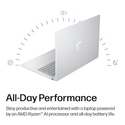 HP OmniBook 3 16" Next Gen AI PC, Copilot+ PC, AMD Ryzen AI 7 445, 16GB RAM, 512GB SSD, +19 Hours Battery, Windows 11 Home