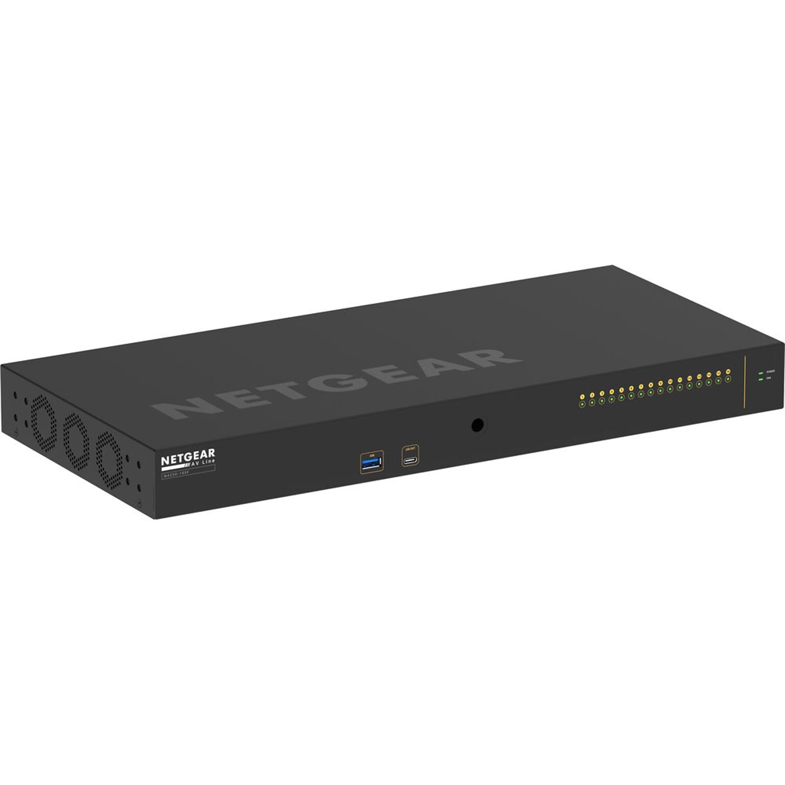 Netgear AV Line 16-Port Multi-Gigabit Ethernet Managed Switch, 10 Gbps, Black (XSM4216F-100NAS)