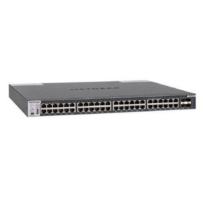 Netgear 48-Port 10 Gigabit Fully Managed Network Switch, 10 Gbps, Black (XSM4348CS-100NES)