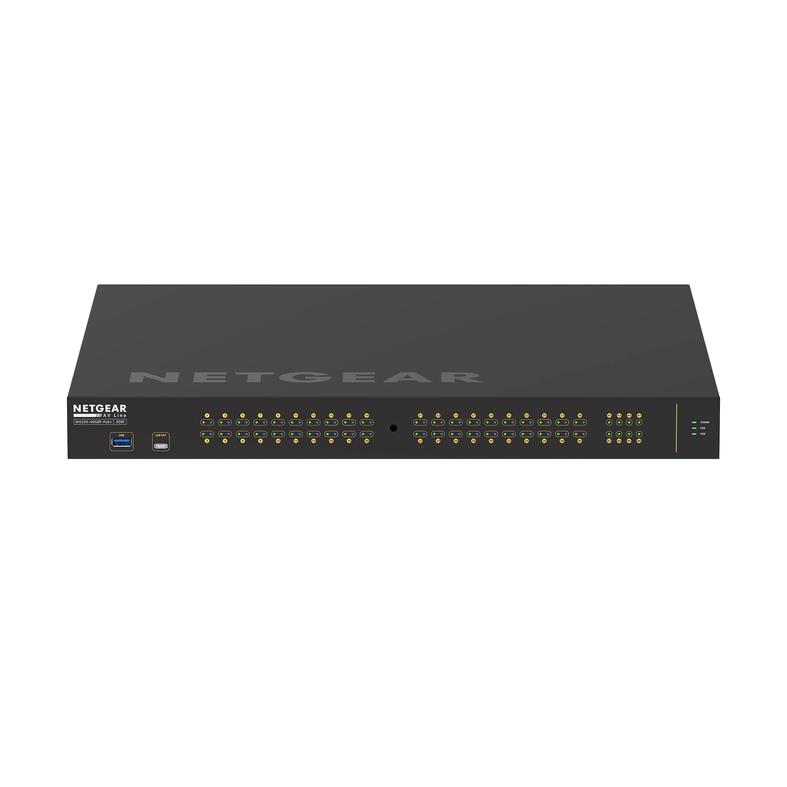 Netgear AV Line M4250 30-Port Gigabit Ethernet PoE Fully Managed, Gigabit, Black (GSM4230P-100NAS)
