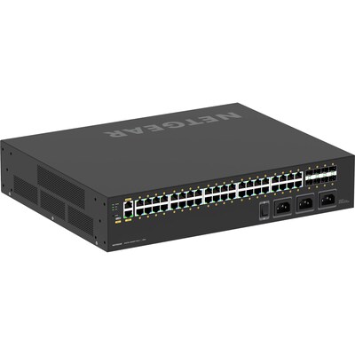 Netgear AV Line M4250 48-Port Gigabit Ethernet PoE Fully Managed, 10 Gigabit, Black (GSM4248UX-100NAS)