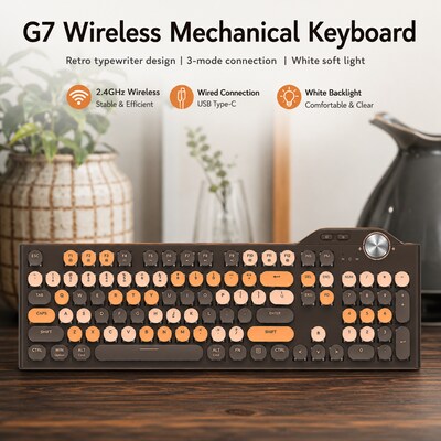 SaharaCase Wireless Mechanical Keyboard, Brown (KB21)
