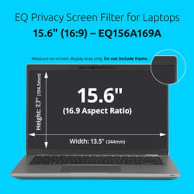Kensington EQ Privacy Screen Filter for 15.6" Laptop, (16:9) (EQ156A169A)