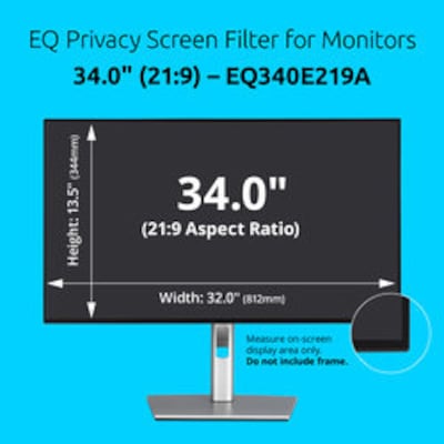 Kensington EQ Privacy Screen Filter for 34" Widescreen Monitor, (21:9) (EQ340E219A)