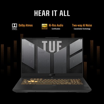 ASUS TUF F17 17.3" FHD 144Hz Gaming Laptop, NVIDIA GeForce RTX 3050, Intel Core 5 210H, 8GB RAM, 512GB SSD, Windows 11 Home