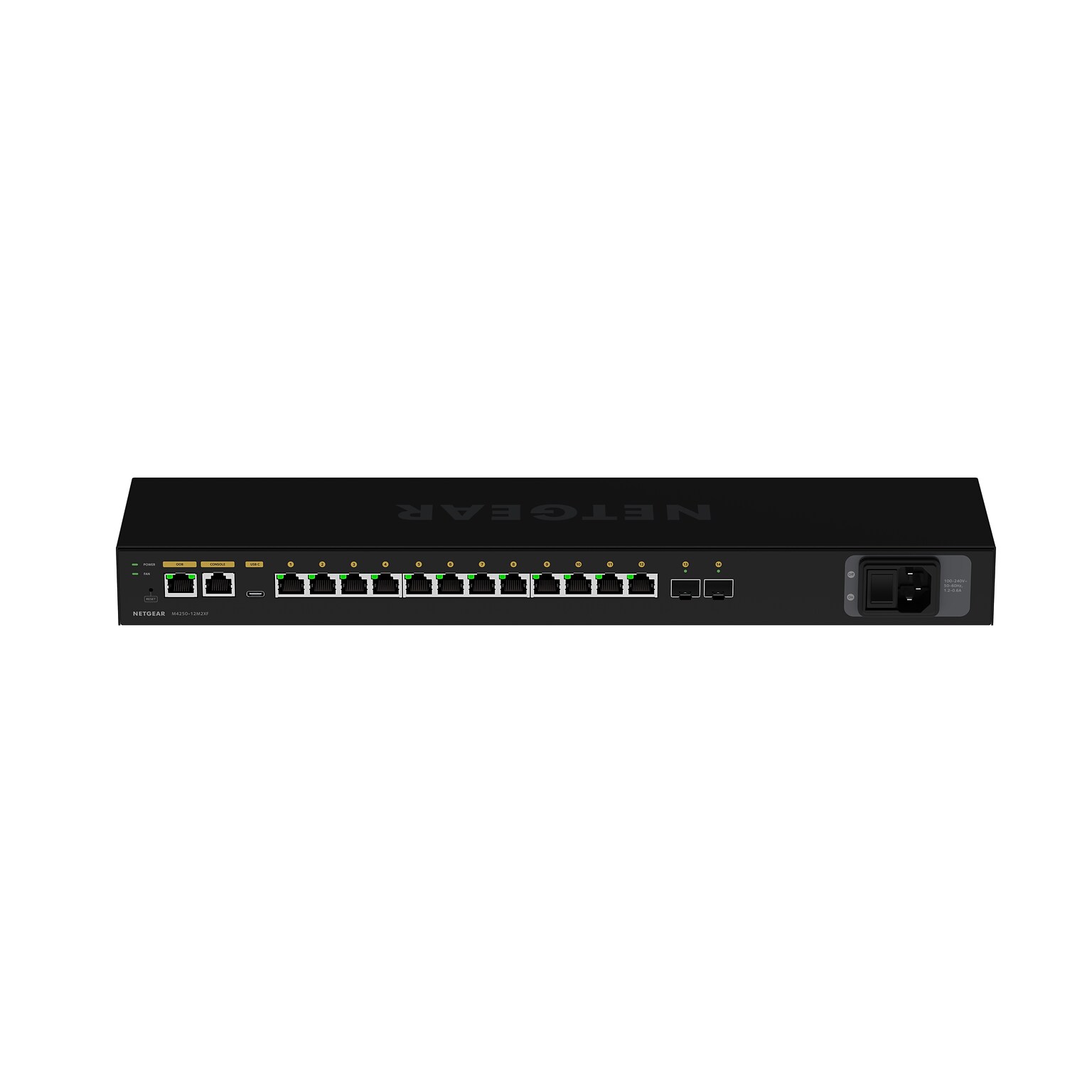 Netgear AV Line M4250 12 Multi-Gigabit Ethernet Managed Switch, 10 Gbps, Black (MSM4214X-100NAS)