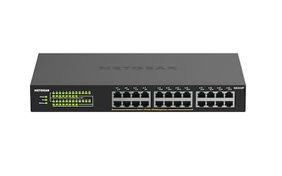 Netgear 300 24 Gigabit Ethernet PoE Unmanaged Switch, 1000 Mbps, Black (GS324P-100NAS)