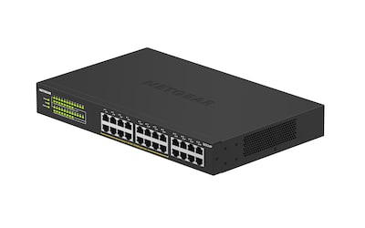 Netgear 300 24 Gigabit Ethernet PoE Unmanaged Switch, 1000 Mbps, Black (GS324P-100NAS)