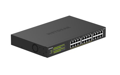 Netgear 300 24 Gigabit Ethernet PoE Unmanaged Switch, 1000 Mbps, Black (GS324P-100NAS)