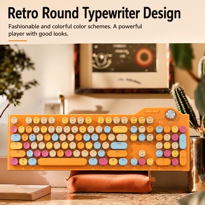 SaharaCase Wireless Mechanical Keyboard, Orange (KB22)