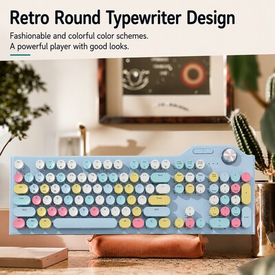 SaharaCase Wireless Mechanical Keyboard, Pastel Blue (KB23)