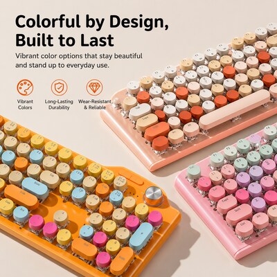 SaharaCase Wireless Mechanical Keyboard, Pastel Blue (KB23)