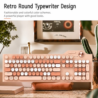 SaharaCase Wireless Mechanical Keyboard, Rose Gold (KB25)