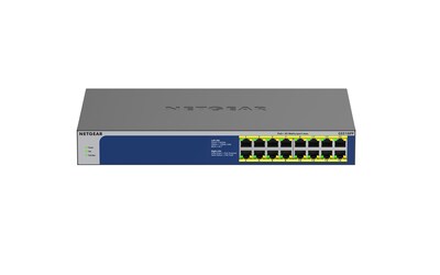 Netgear GS516PP 16 Gigabit Ethernet PoE Unmanaged Switch, 1000 Mbps, Black (GS516PP-100NAS)