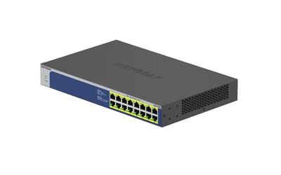 Netgear GS516PP 16 Gigabit Ethernet PoE Unmanaged Switch, 1000 Mbps, Black (GS516PP-100NAS)