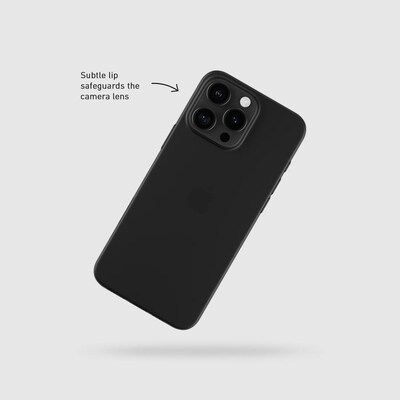 PEEL Original Super Thin Phone Case for iPhone 16 Pro Max, Black (I16_PMX_THN_BLK)
