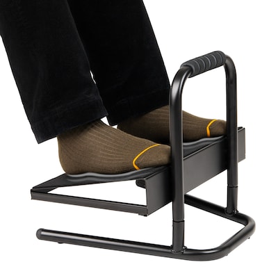 Mind Reader Tilt Adjustable Foot Rest Under Desk, Black (FTHEIGHT-BLK)