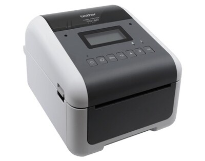 Brother TD-4550DNWB Wireless Ready 4.3” Desktop Barcode Label Printer and 4 Rolls of 4" x 3" Labels