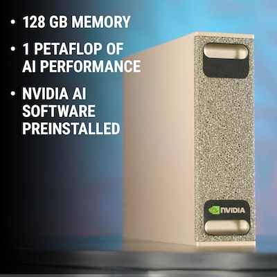 NVIDIA DGX Spark Desktop Computer, NVIDIA GB10 Grace Blackwell Superchip, 128GB RAM, 4TB HDD, NVIDIA DGX OS (NVDGXSPARK-PB)
