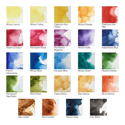 Winsor & Newton Professional Watercolor Paint Tray, Multicolored, 24 Pieces/Pack (WNX0190553)