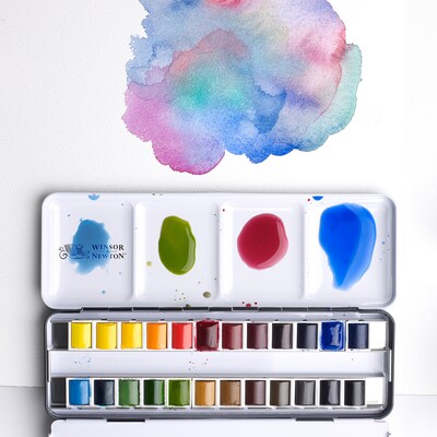 Winsor & Newton Professional Watercolor Paint Tray, Multicolored, 24 Pieces/Pack (WNX0190553)
