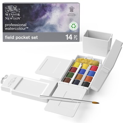Winsor & Newton Professional Watercolors Field Pocket Set, 14 Pieces/Pack (WNX0190685)