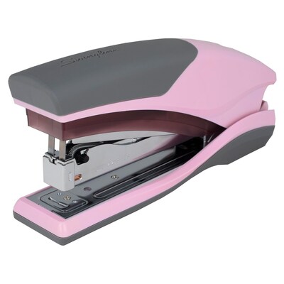 Swingline Optima 25 Rediced-Effort Desktop Stapler, 25-Sheet Capacity, Pink/Gray (S7066401)