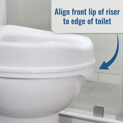 HealthSmart Universal Raised Toilet Seat, 4"H, 300 Lb. Capacity (522-1510-1900)