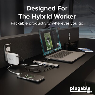 Plugable USB-C 10-in-1 Hub with 8K HDMI & up to 140W Pass-Through Charging (USBC-10IN1E)