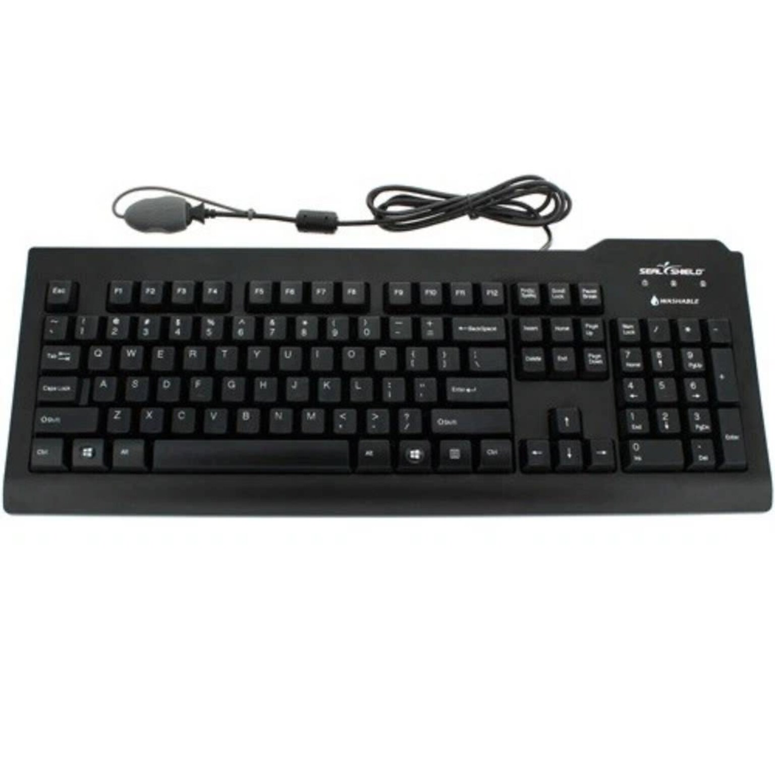 Seal Shield SSKSV207GL Silver Seal Glow Waterproof Keyboard Long Cable