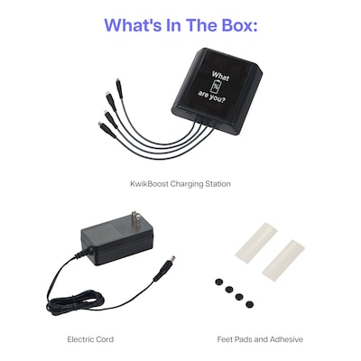 KwikBoost Mini Tabletop Charging Hub, Black (KB94016)