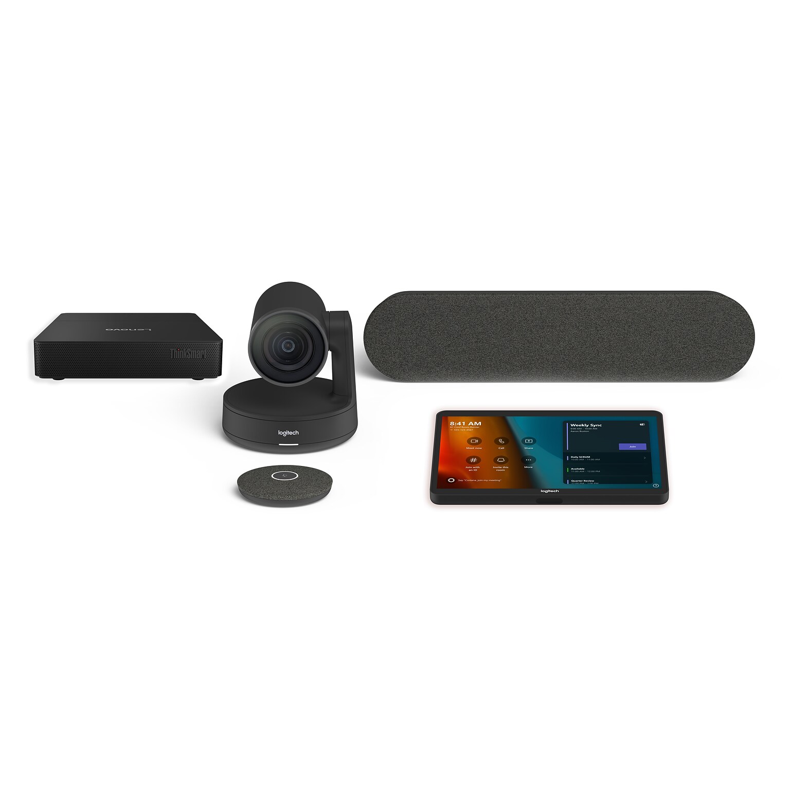 Logitech Rally Plus + Tap + Lenovo Core Gen 2 Bundle for Medium Microsoft Teams Rooms (TAPRALMSTLNV3)