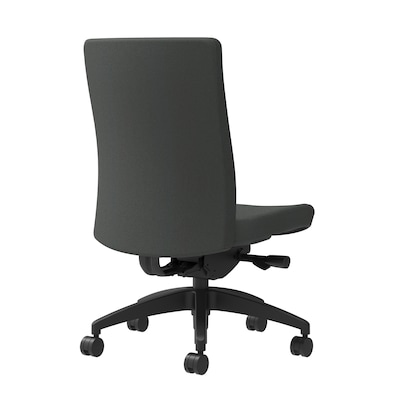 Union & Scale Workplace2.0™ Task Chair Upholstered, Armless, Iron Ore Fabric, Synchro Tilt Seat Slid