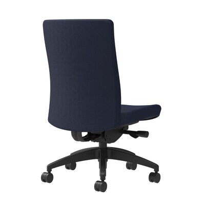 Union & Scale Workplace2.0™ Task Chair Upholstered, Armless, Navy Fabric, Synchro Tilt Seat Slide (54201)