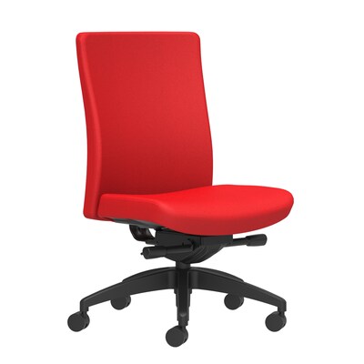 Union & Scale Workplace2.0™ Task Chair Upholstered, Armless, Ruby Fabric, Synchro Tilt Seat Slide (5