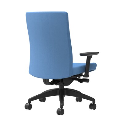 Union & Scale Workplace2.0™ Task Chair Upholstered 2D, Adjustable Arms, Lagoon Vinyl Synchro Tilt Seat Slide (54237)