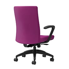 Union & Scale Workplace2.0™ Task Chair Upholstered, Fixed Arms, Amethyst Fabric, Synchro Tilt (54148