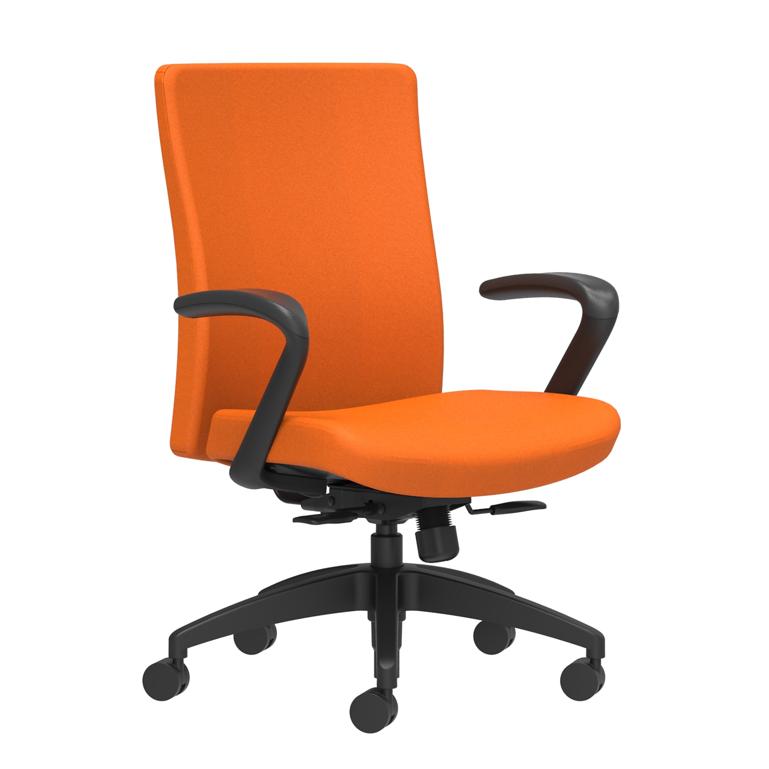 Union & Scale Workplace2.0™ Task Chair Upholstered, Fixed Arms, Apricot Fabric, Synchro Tilt (54149)