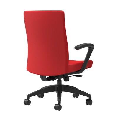 Union & Scale Workplace2.0™ Task Chair Upholstered, Fixed Arms, Ruby Fabric, Synchro Tilt (54158)