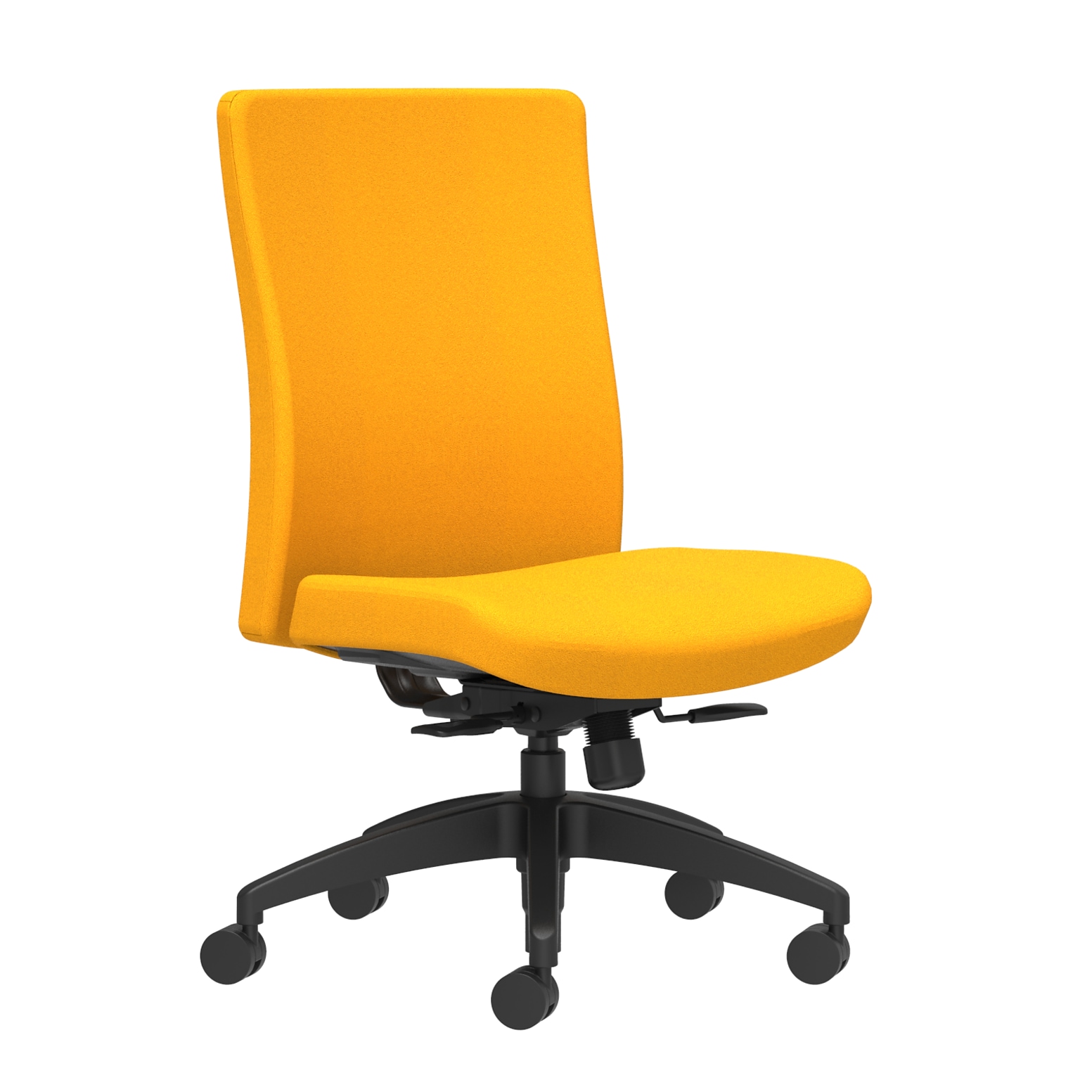 Union & Scale Workplace2.0™ Task Chair Upholstered, Armless, Goldenrod Fabric, Synchro Tilt (54163)
