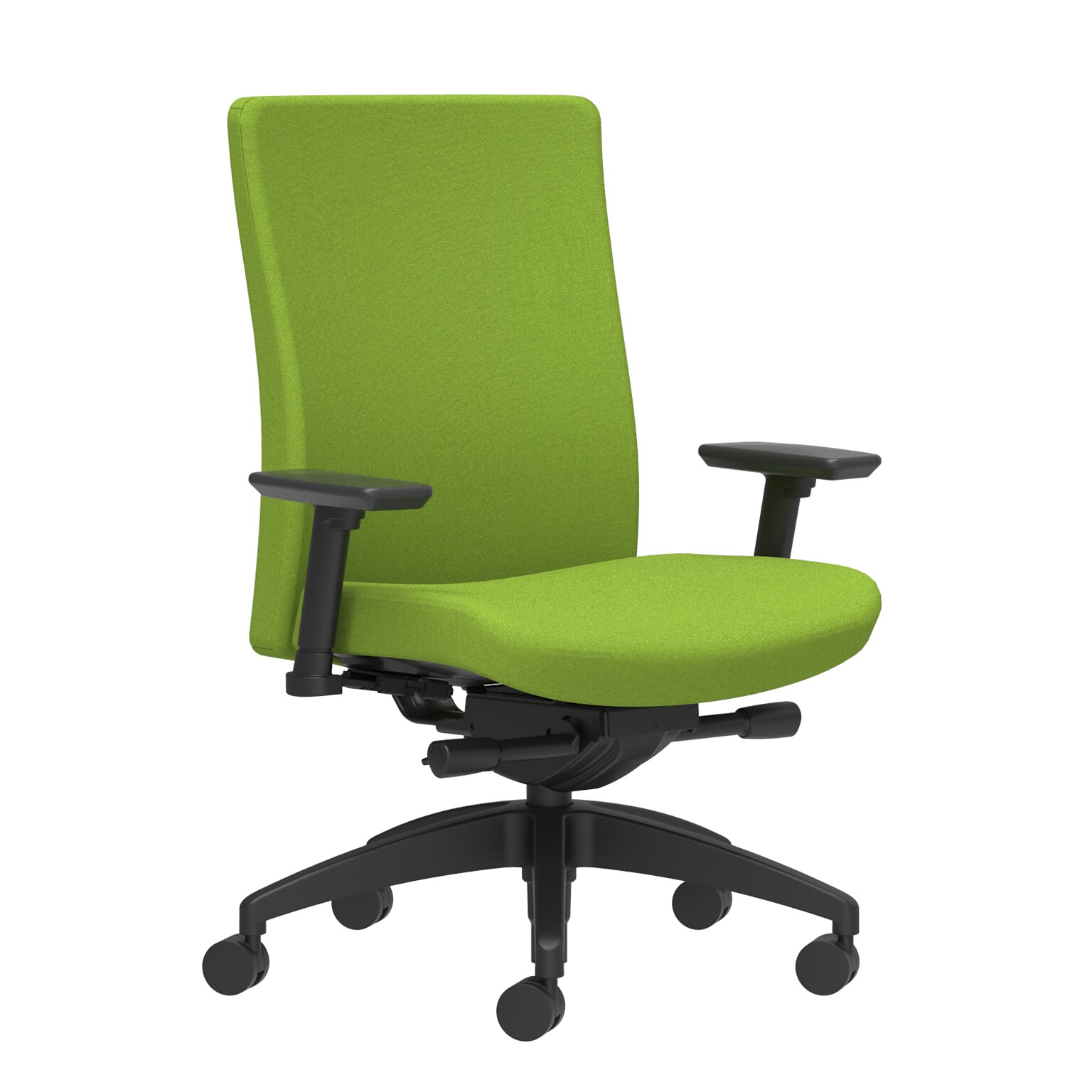 Union & Scale Workplace2.0™ Task Chair Upholstered 2D, Adjustable Arms, Pear Fabric, Synchro Tilt Seat Slide (54175)