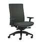 Union & Scale Workplace2.0™ Task Chair Upholstered 2D, Adjustable Arms, Iron Ore Fabric, Synchro Tilt Seat Slide (54177)