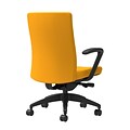 Union & Scale Workplace2.0™ Task Chair Upholstered, Fixed Arms, Goldenrod Fabric, Synchro Tilt Seat