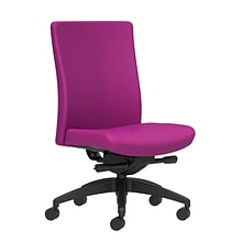 Union & Scale Workplace2.0™ Task Chair Upholstered, Armless, Amethyst Fabric, Synchro Tilt Seat Slid