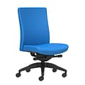 Union & Scale Workplace2.0™ Task Chair Upholstered, Armless, Cobalt Fabric, Synchro Tilt Seat Slide