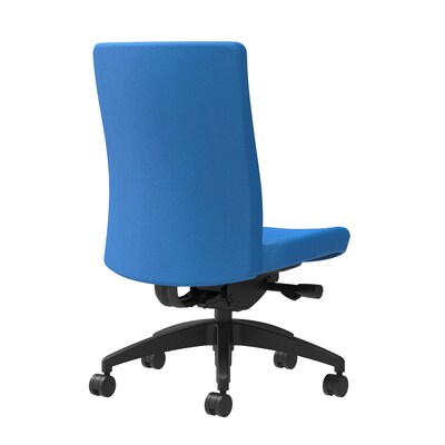 Union & Scale Workplace2.0™ Task Chair Upholstered, Armless, Cobalt Fabric, Synchro Tilt Seat Slide (54195)